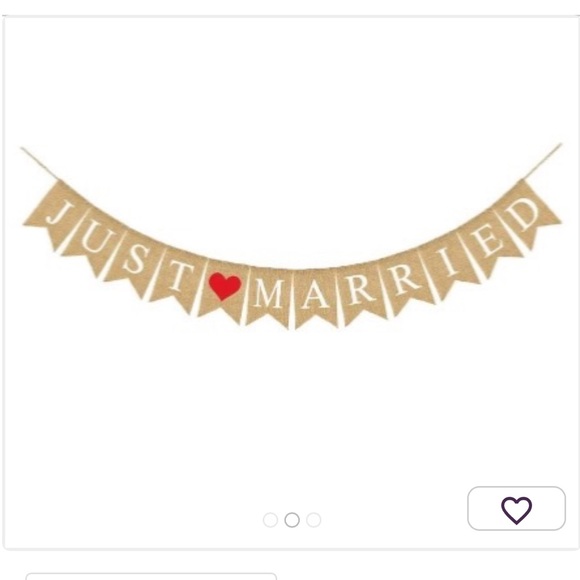 Just married burlap banner - Picture 2 of 3